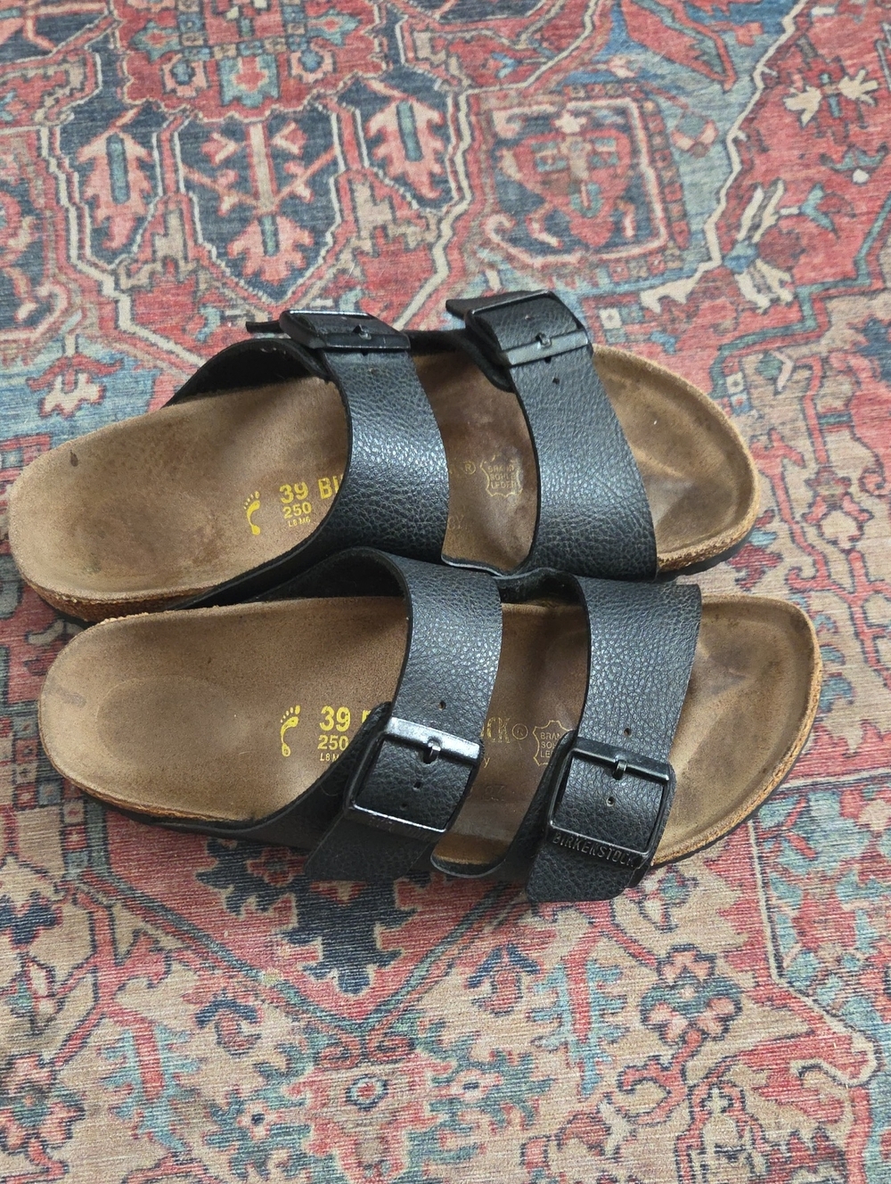 Birkenstock Black Arizona Double-Strap Sandals Size 39